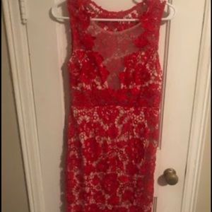 Red sweetheart dress